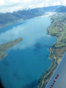 the water is a lot bluer than that. It is so blue as the Schist rock from the mountains seeping into it and changes t to the beautiful blue. Apparently it  make the water taste gritty