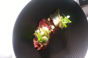 Yukke Beef “Carpet Bag” reserve beef, oyster beignet, sea vegetables